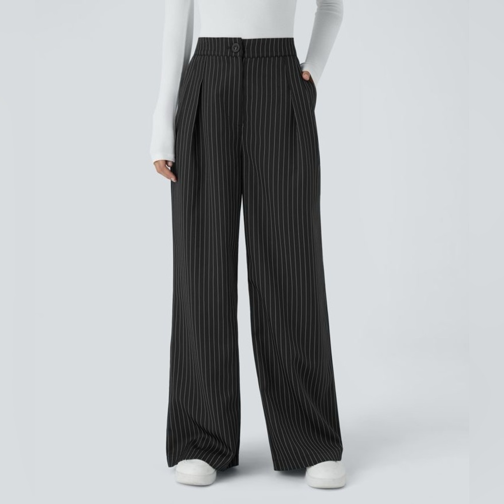 Halara Striped Wide-Leg Pants